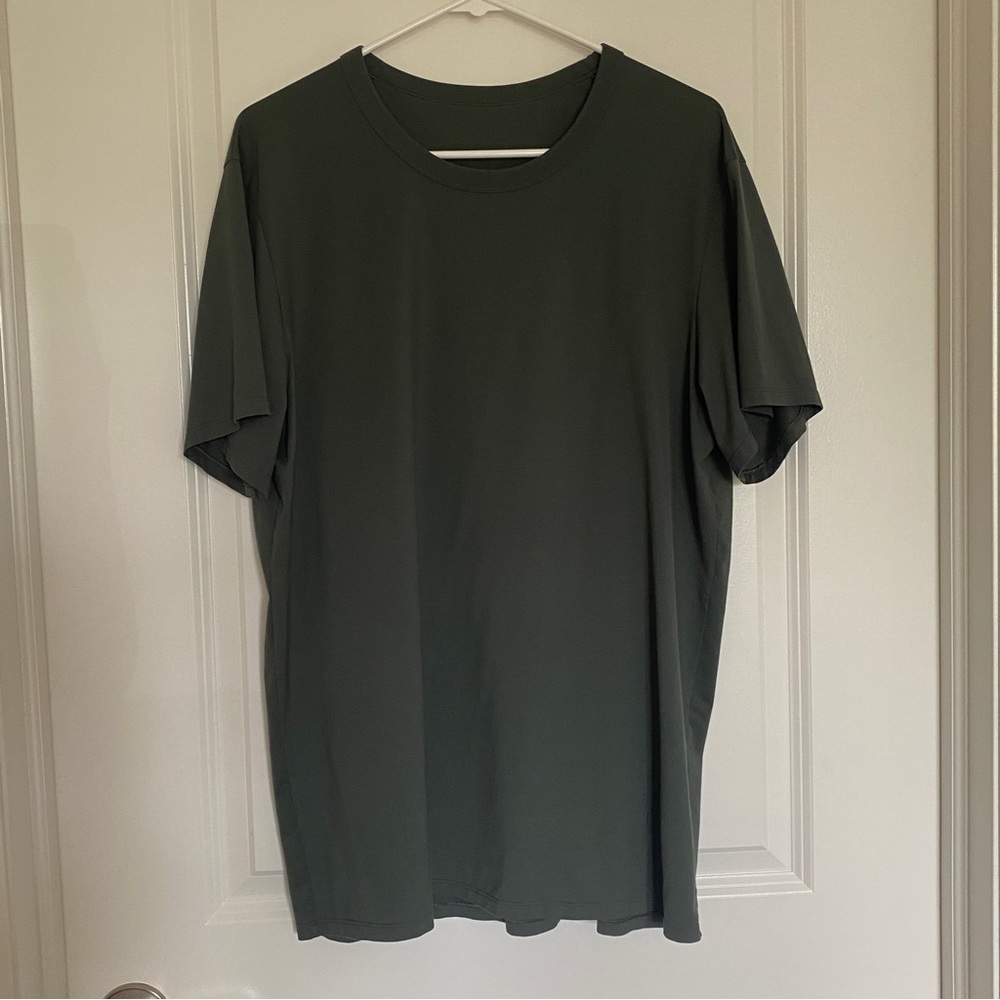 Olive green Lululemon T-shirt